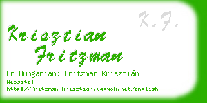 krisztian fritzman business card